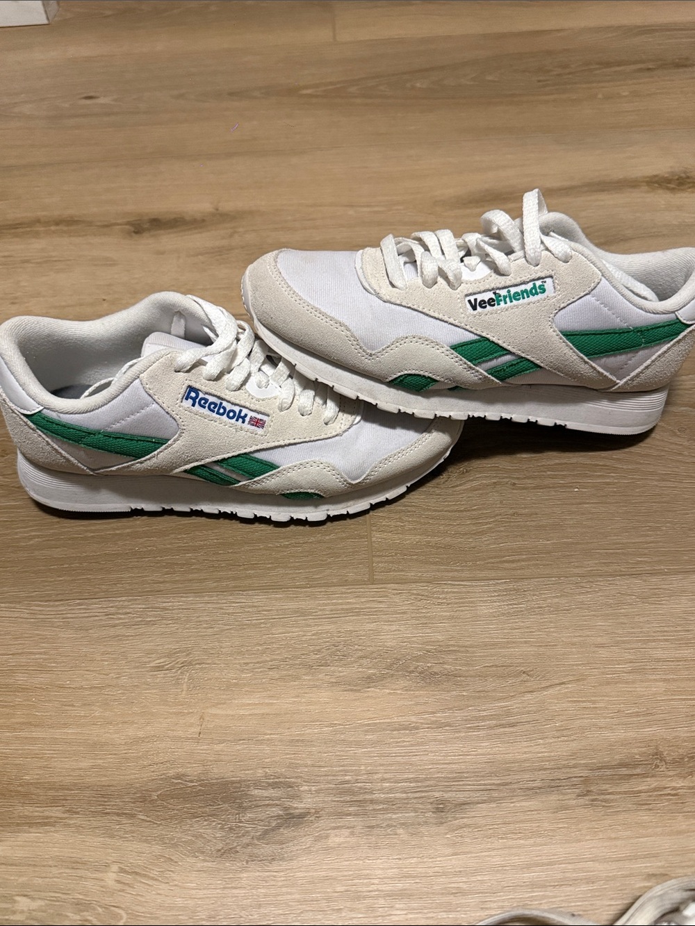 Reebok x Veefriends  Retro Runner Sneakers in White and Green